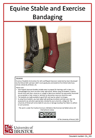 Equine Stable and Exercise Bandaging booklet cover